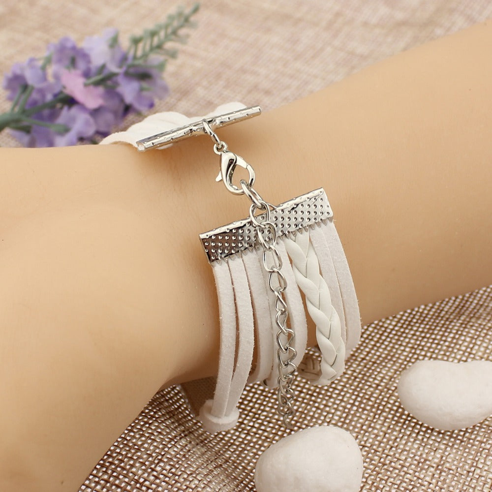 Charming Crystal Leather Bracelets