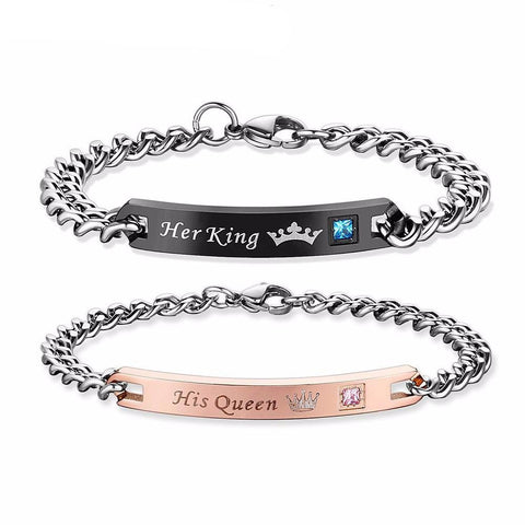 Her King His Queen Couple Bracelets