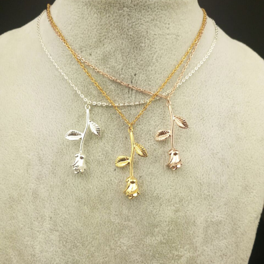 Rose Flower Charming Necklace