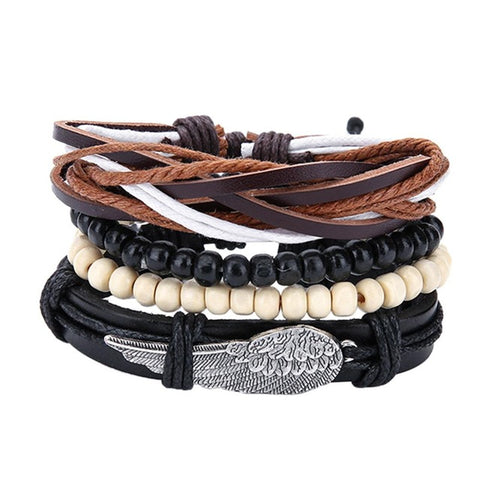 Punk Boyfriend Leather Bracelets